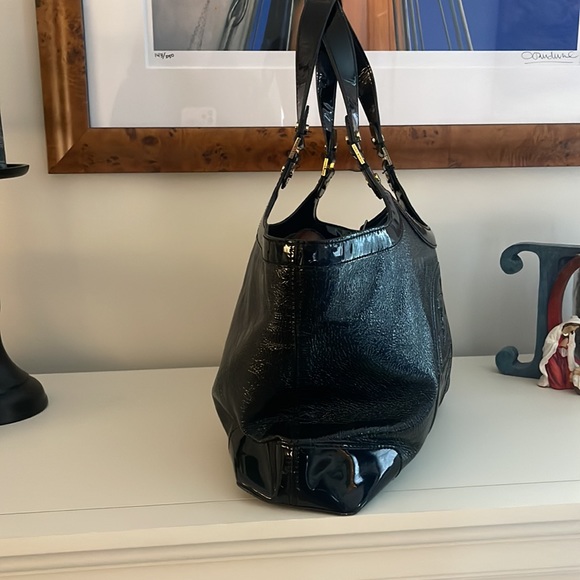 Tory Burch Black Patent tote - Picture 4 of 8